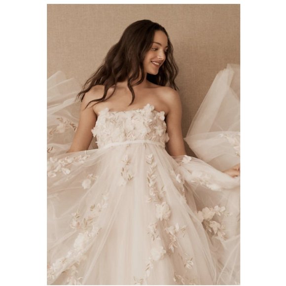 BHLDN Wtoo Tippi Wedding Gown Size 14 Blush - Picture 3 of 8